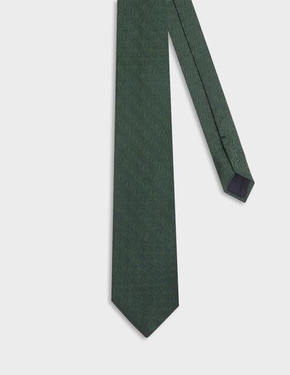 Green silk tie