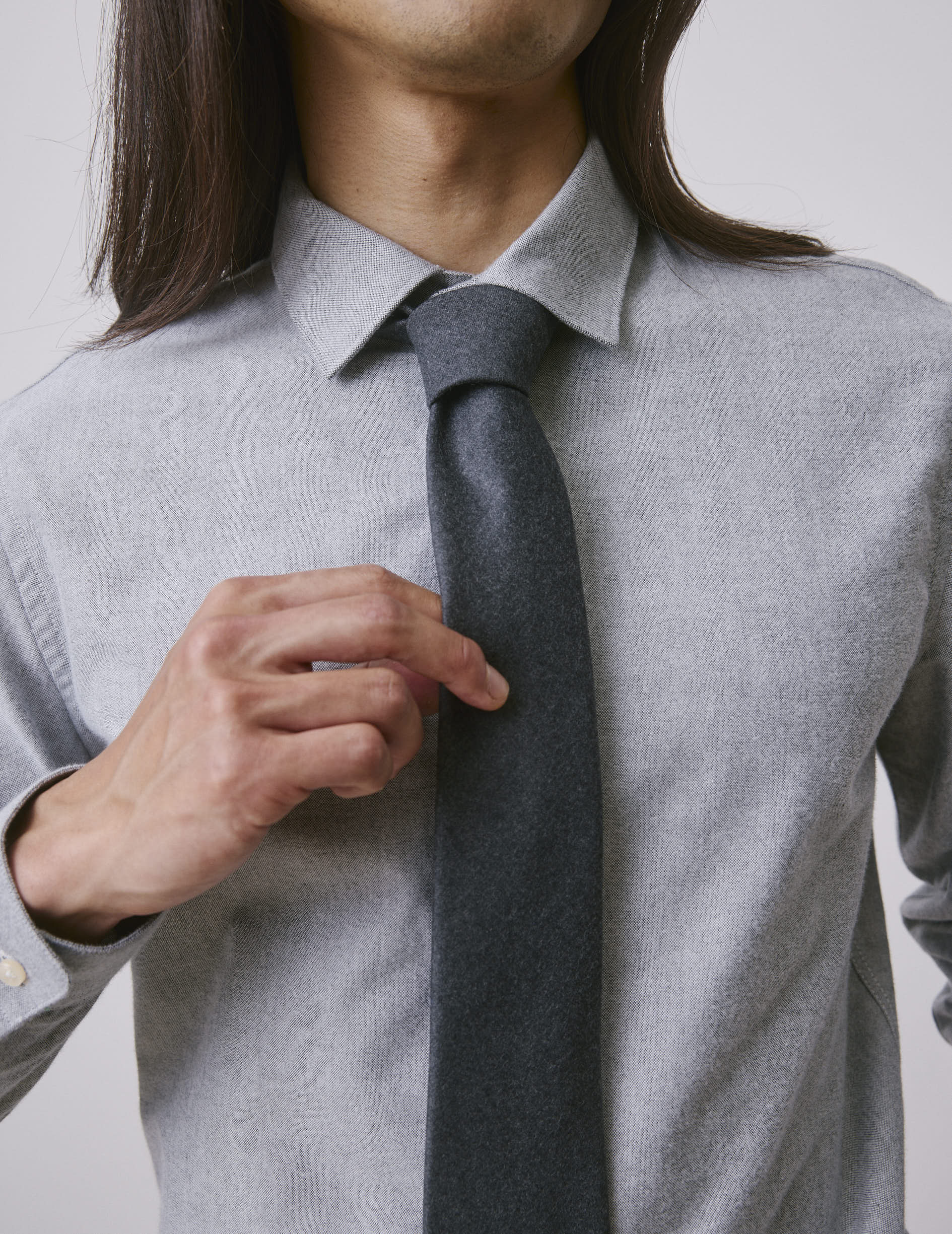 Grey flannel tie