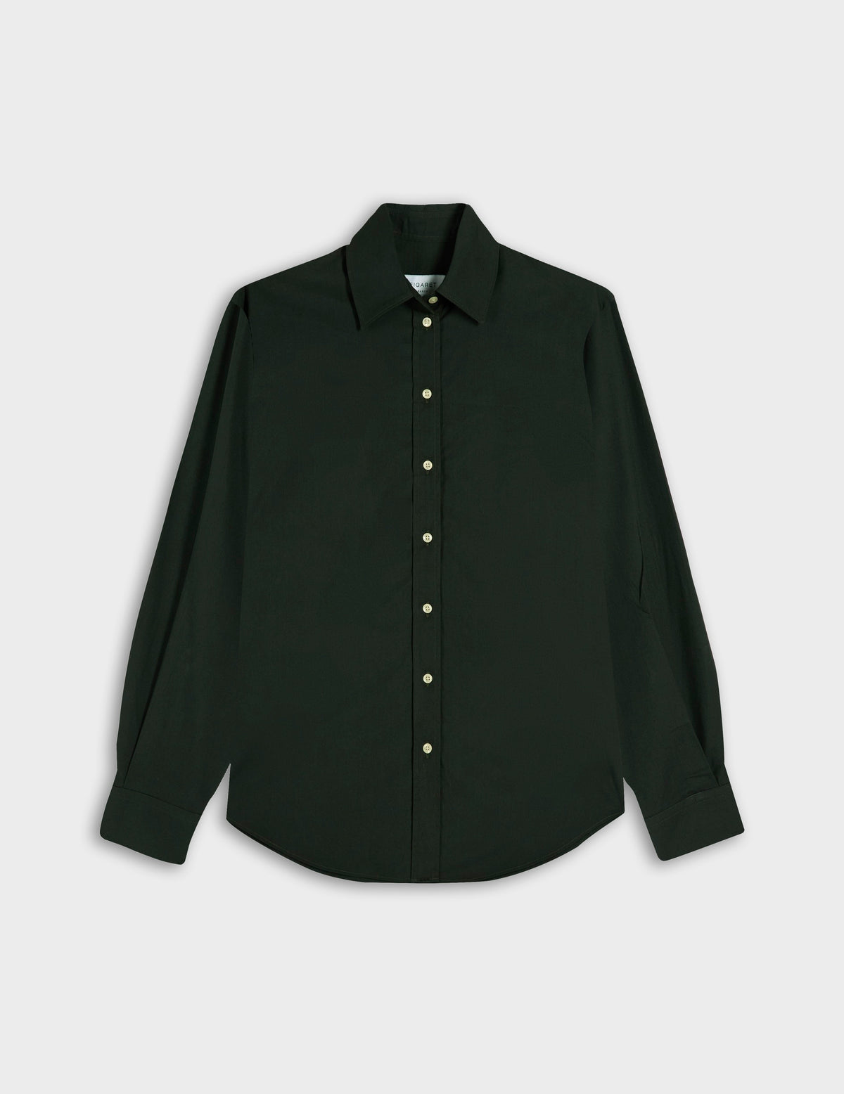 Green oversized Delina shirt - Poplin - Shirt Collar#3