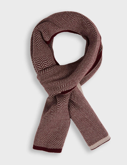 Burgundy wool scarf