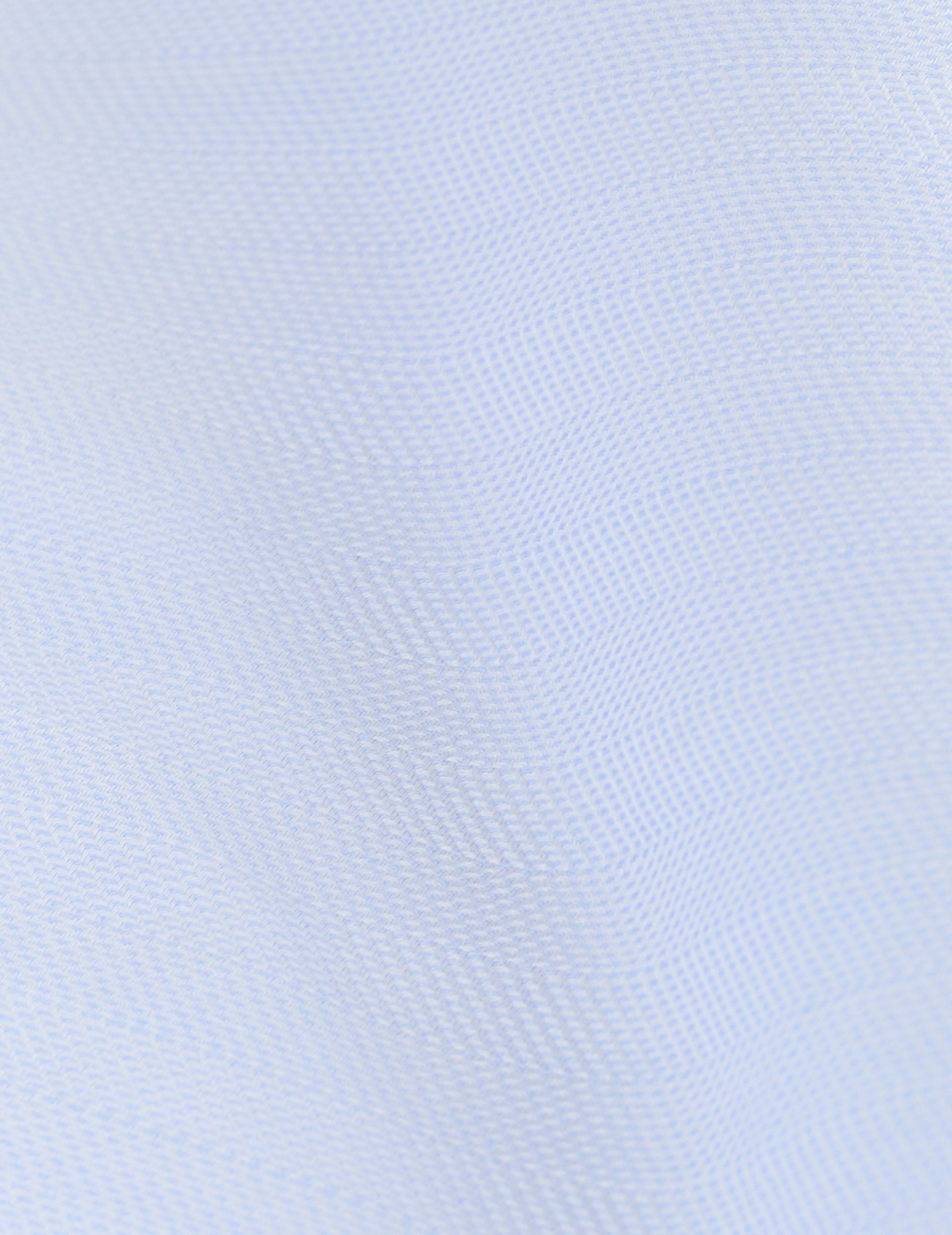 Light blue fitted shirt - Chevron - Figaret Collar