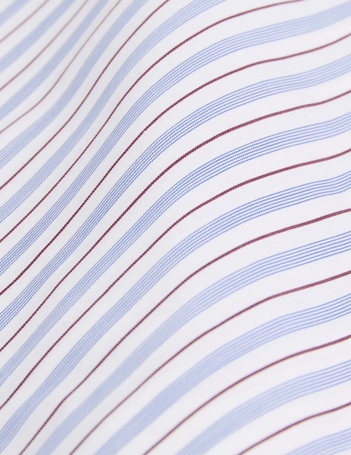 Fitted burgundy striped shirt - Poplin - Figaret Collar