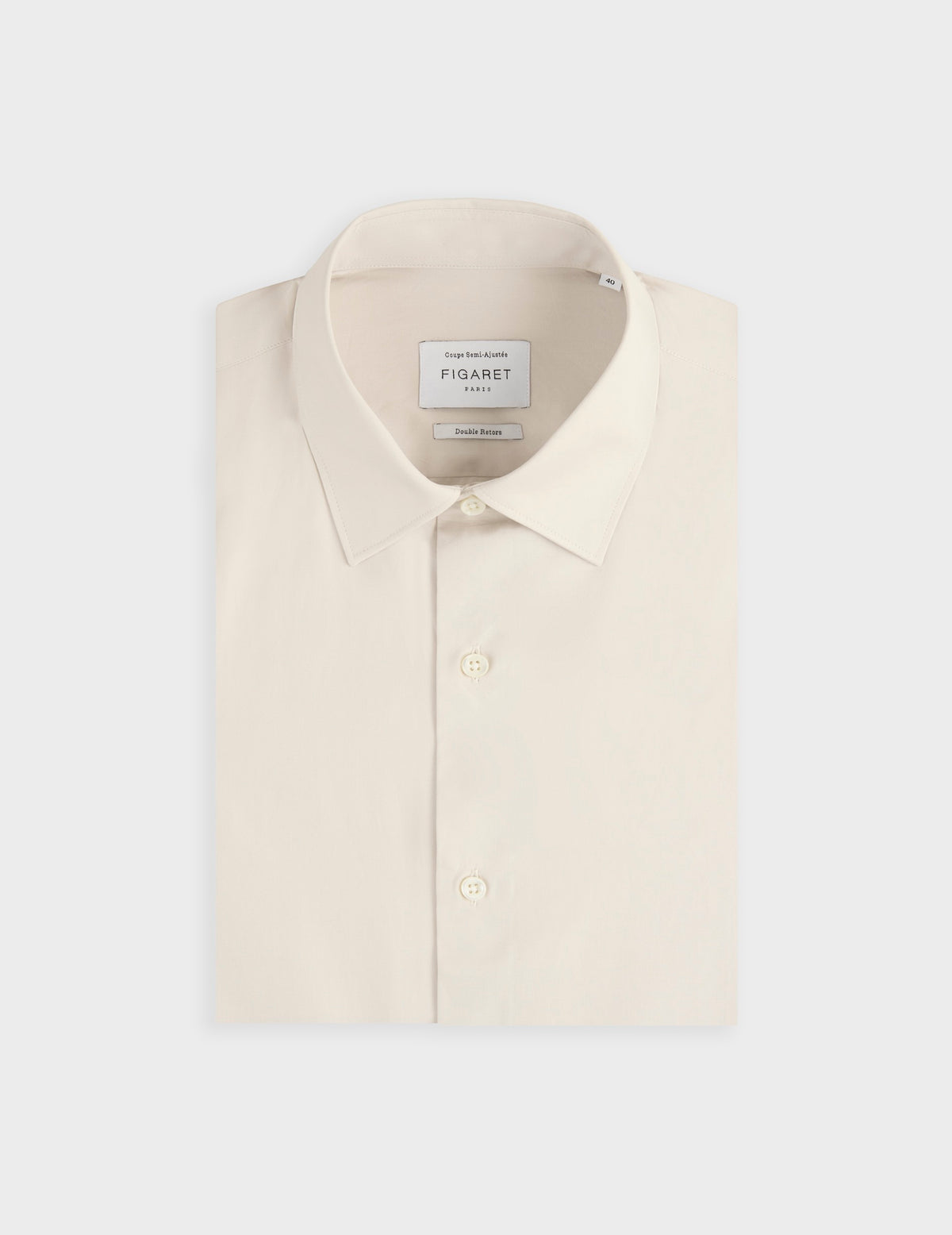 Semi-fitted beige shirt