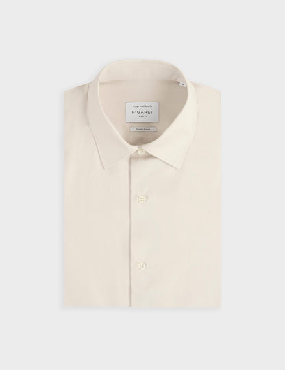 Semi-fitted beige shirt