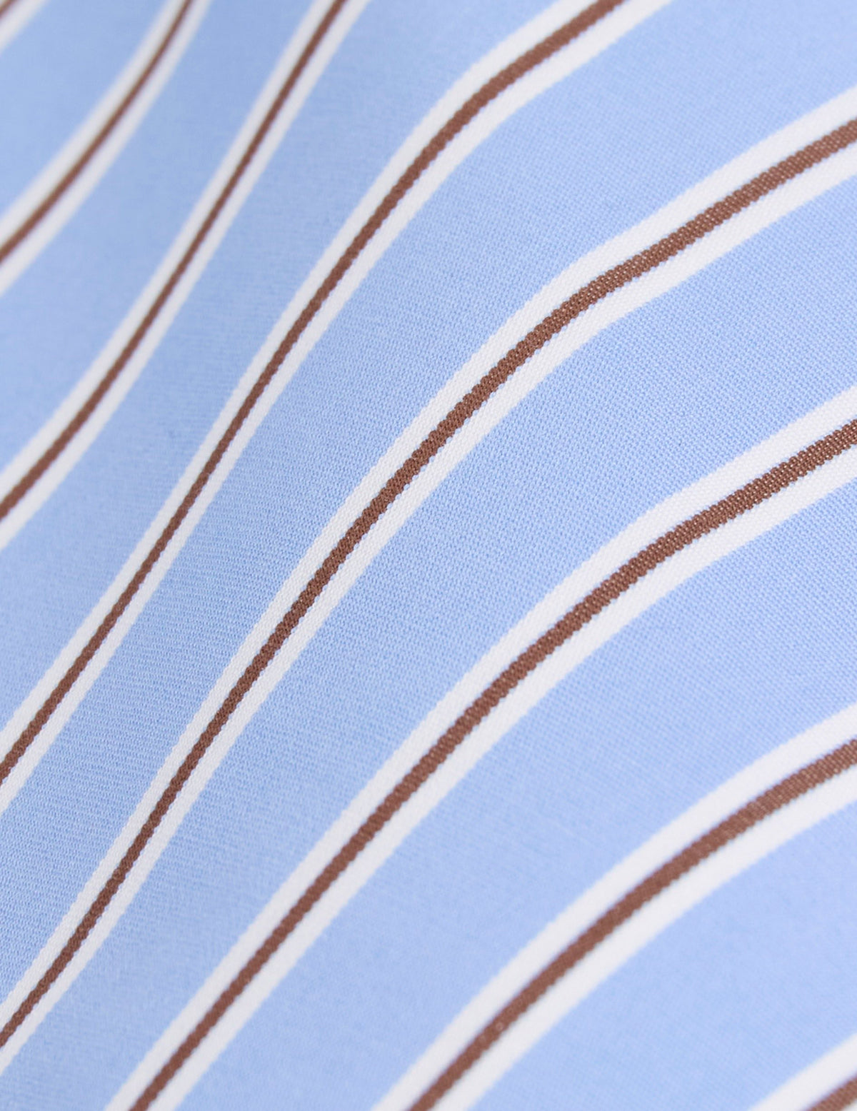 Semi-fitted blue striped shirt - Poplin - Figaret Collar