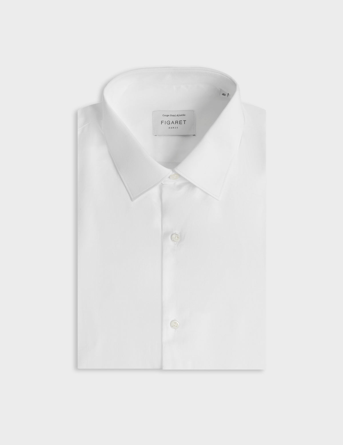 Semi-fitted white Prestige shirt - Satin - Figaret Collar#2