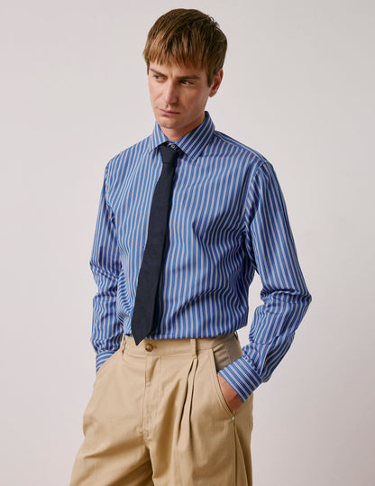 Classic blue striped shirt