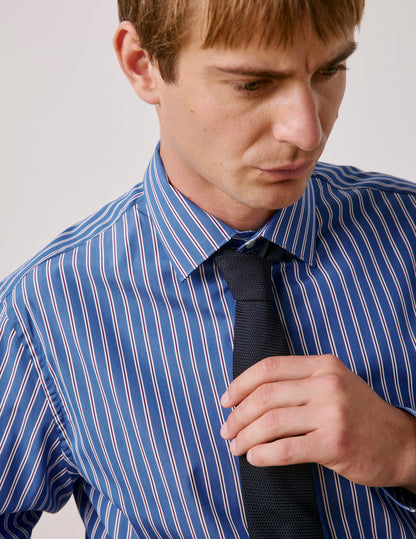Classic blue striped shirt