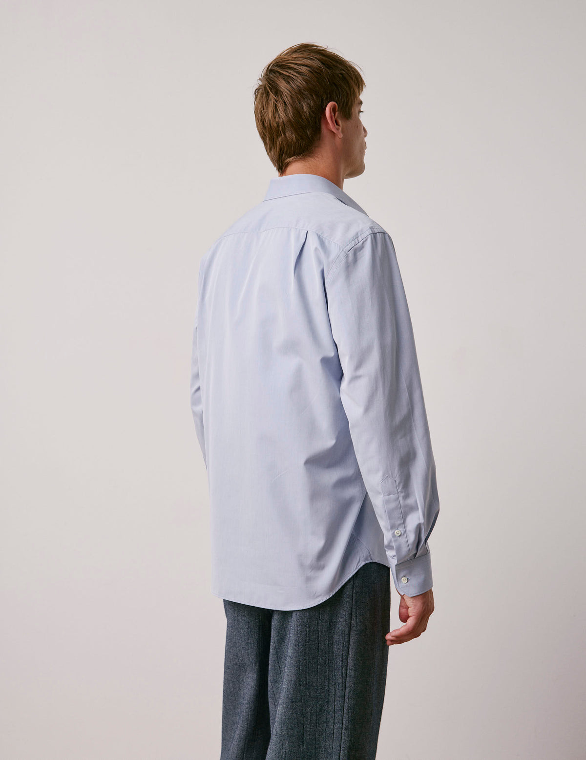 Classic blue Easy Iron shirt - Poplin - Figaret Collar#3