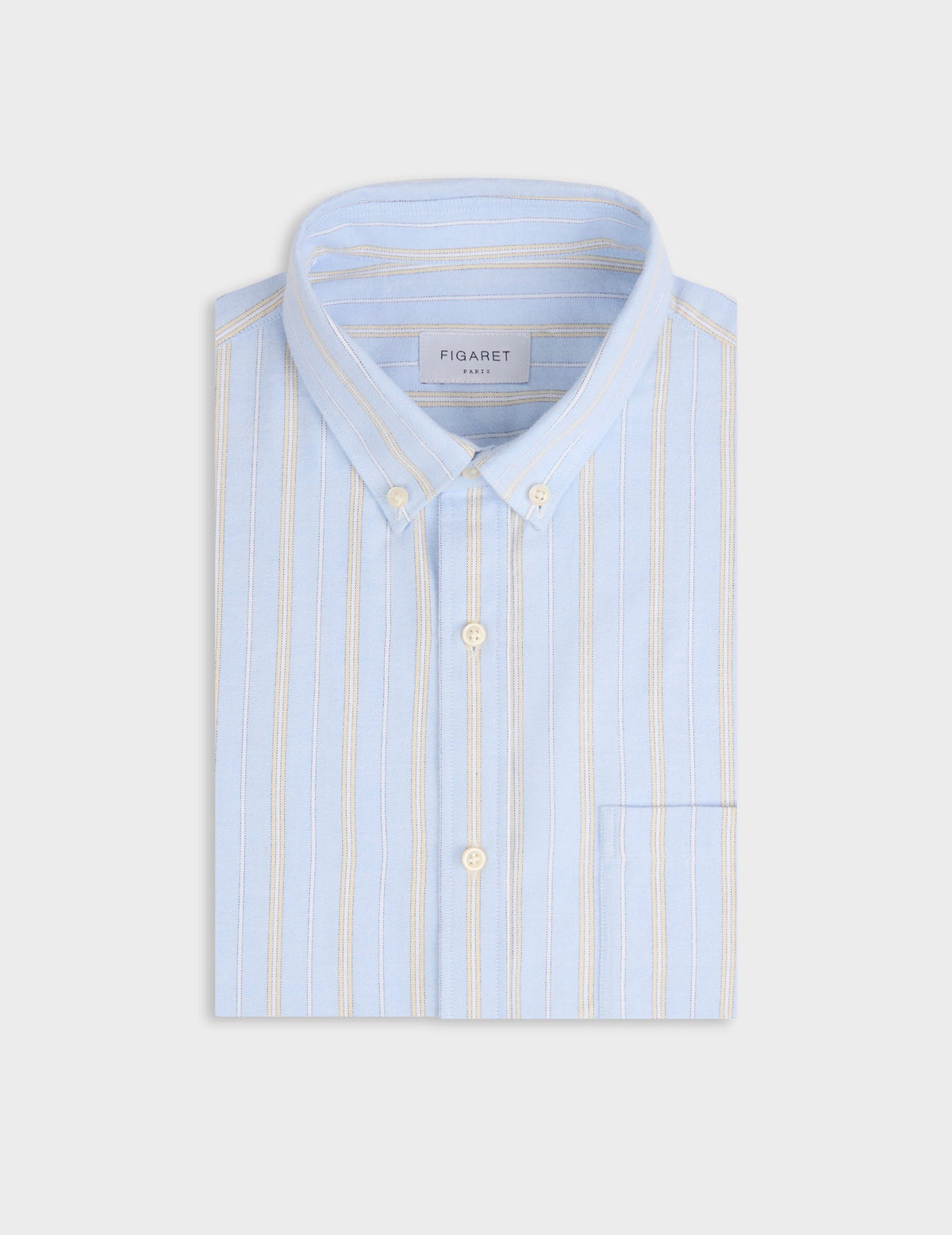 Yellow striped Gabriel shirt - brushed oxford - American Collar#5