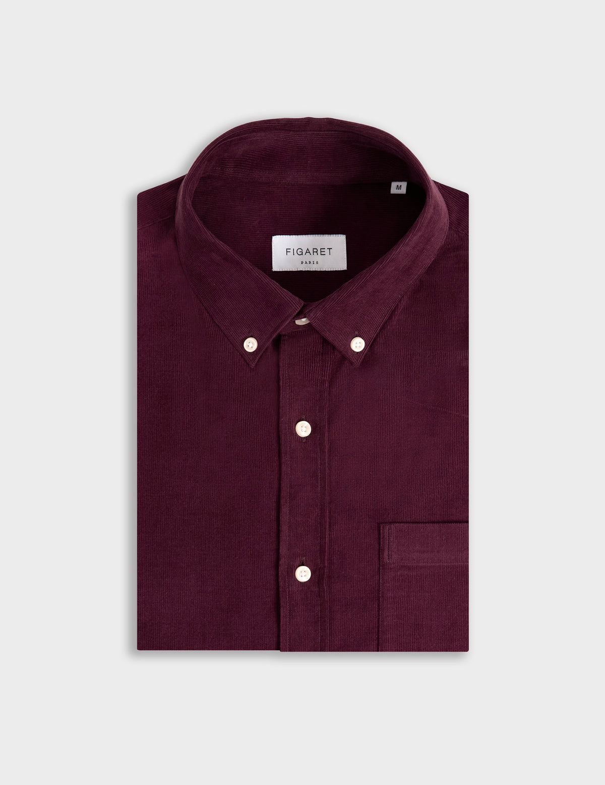 Burgundy velvet Gabriel shirt - Velvet - American Collar#4