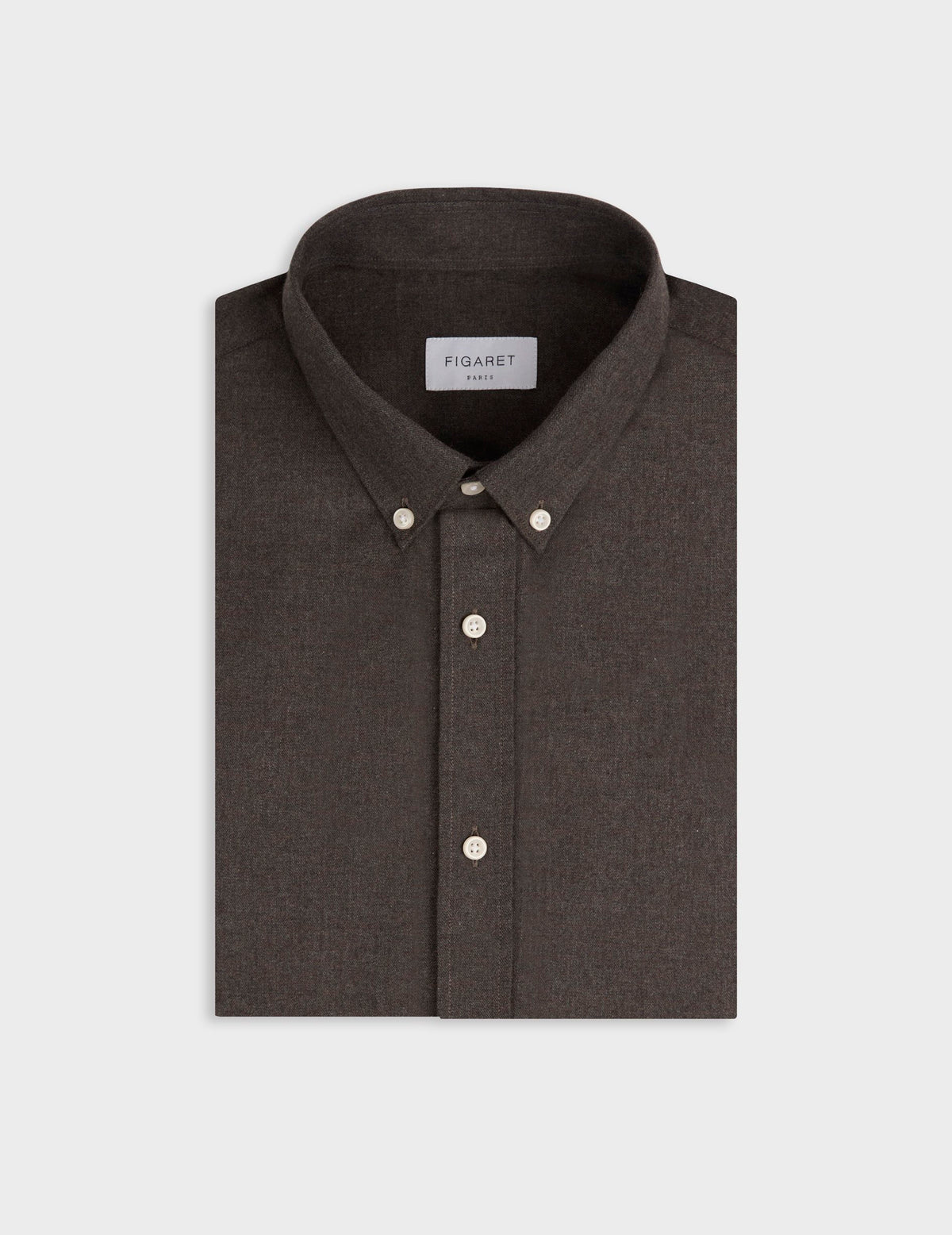 Brown flannel Gaspard shirt - Flannel - American Collar