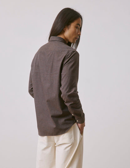 Brown flannel Gaspard shirt