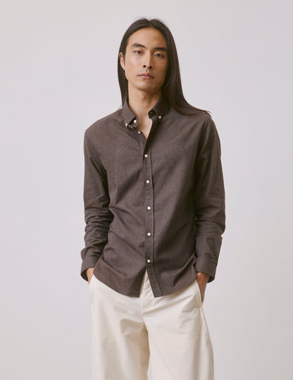 Brown flannel Gaspard shirt