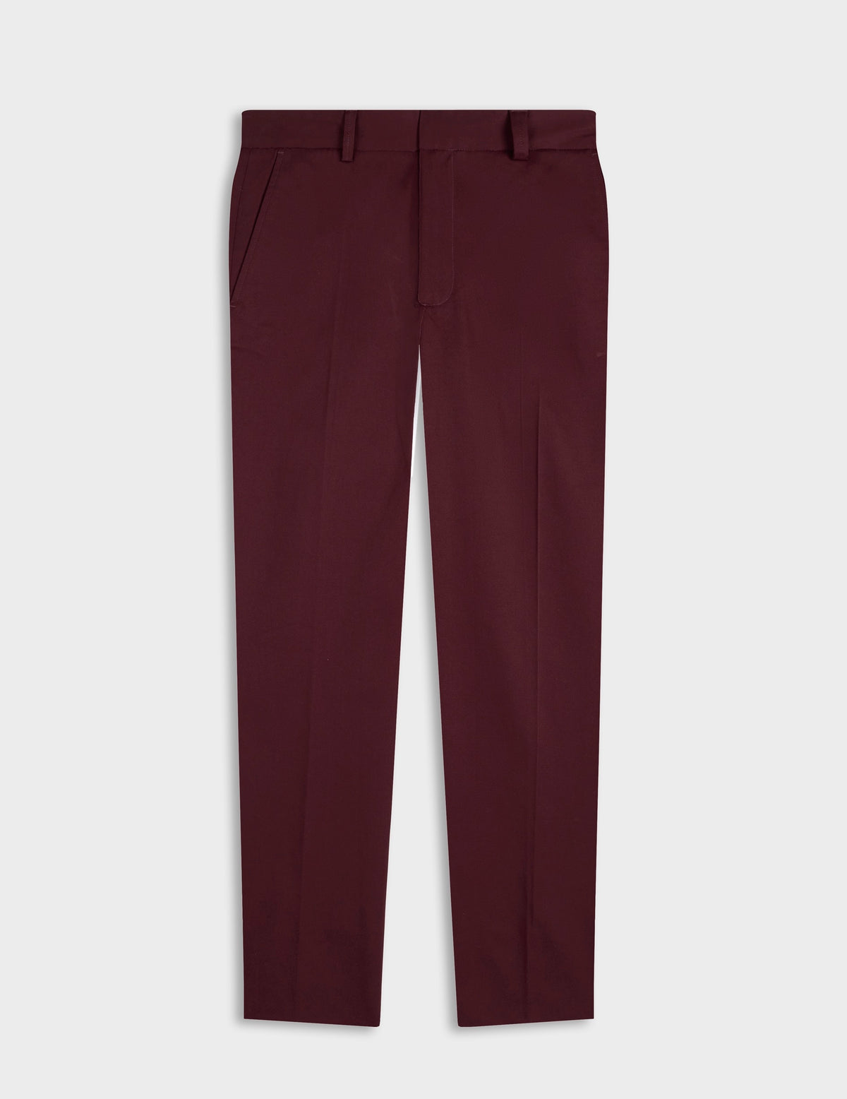 Burgundy cotton twill Geofrey chinos