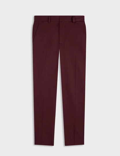 Burgundy cotton twill Geofrey chinos