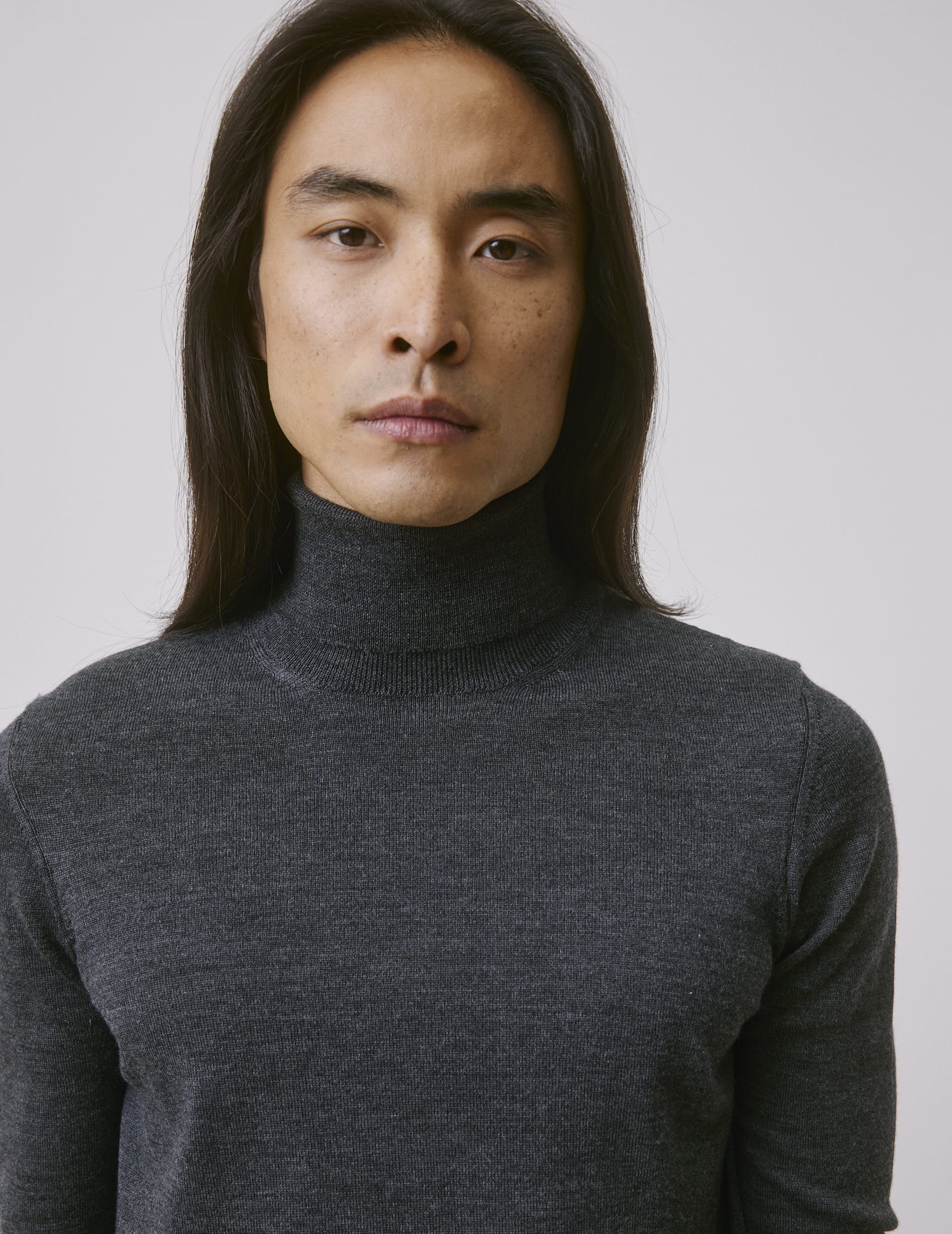 Grey merino wool Giovani sweater