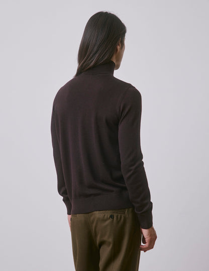 Brown merino wool Giovani sweater