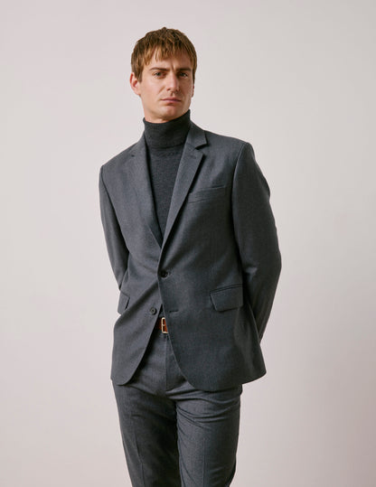Gordon suit jacket in grey flannel