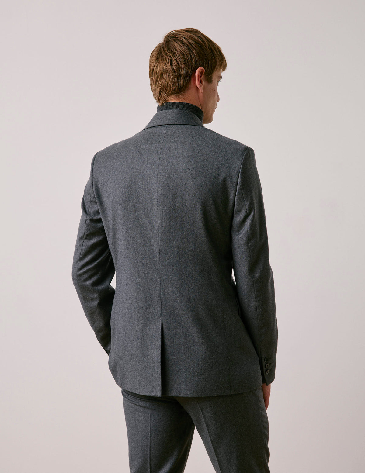 Gordon suit jacket in grey flannel