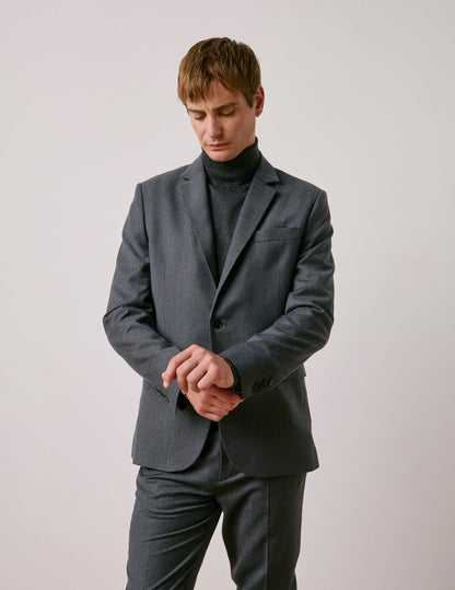 Gordon suit jacket in grey flannel