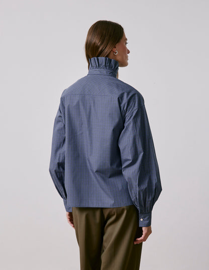 Blue check Greta shirt