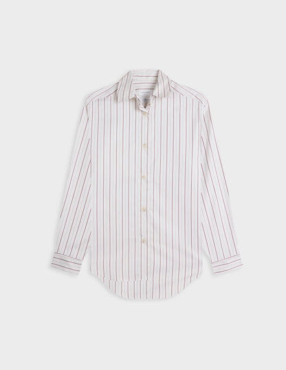 Burgundy striped Hannah shirt