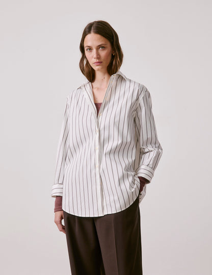 Brown striped Mathilde shirt