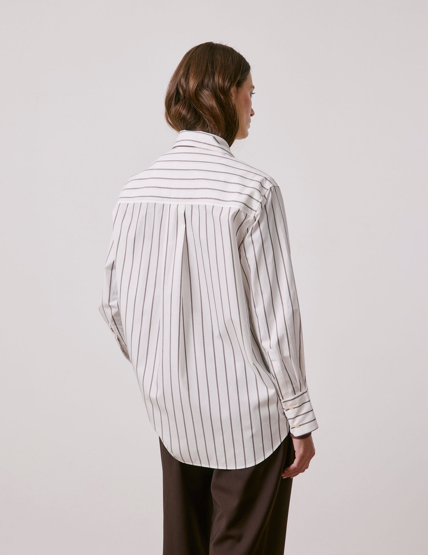 Brown striped Mathilde shirt