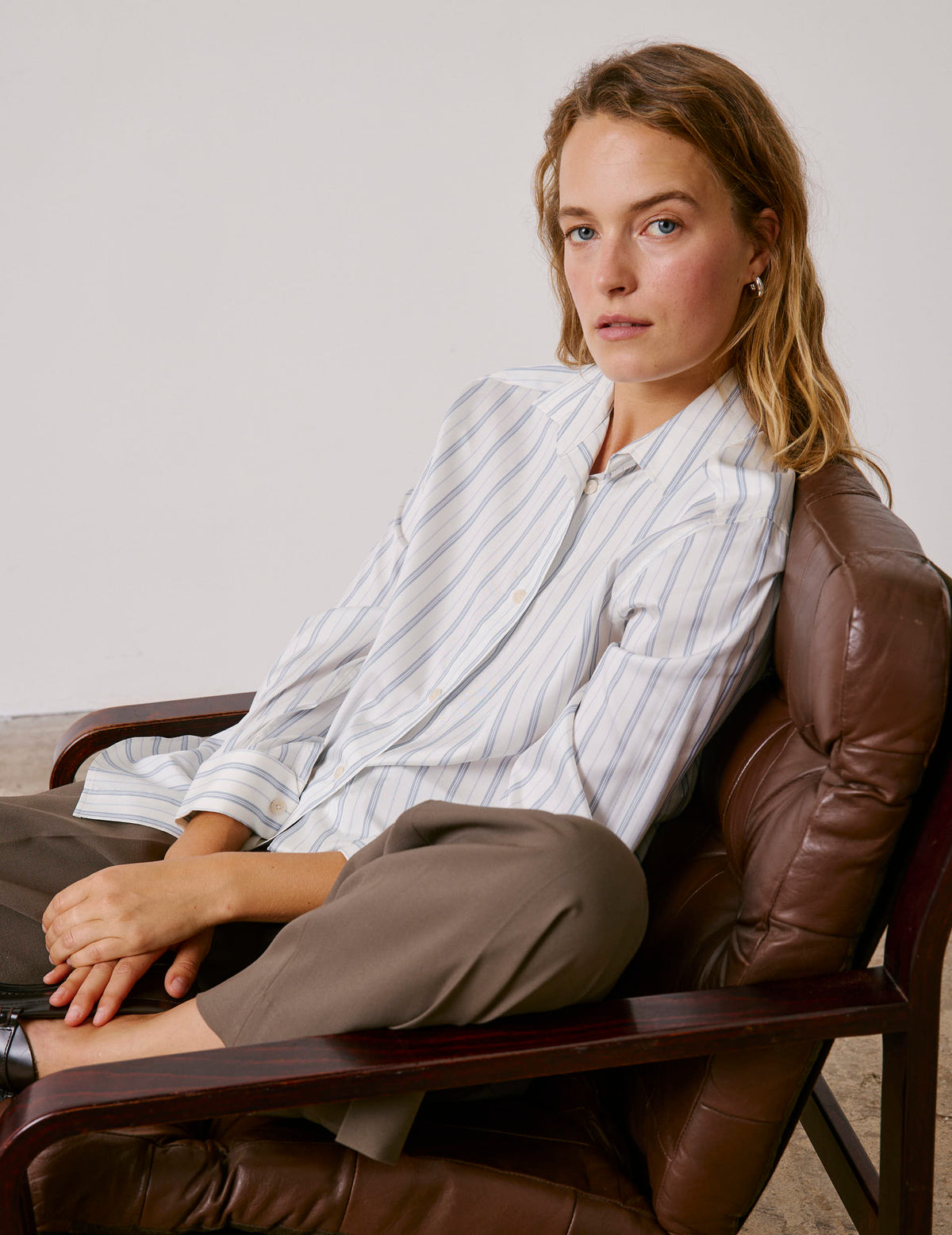 Light blue striped Hannah shirt