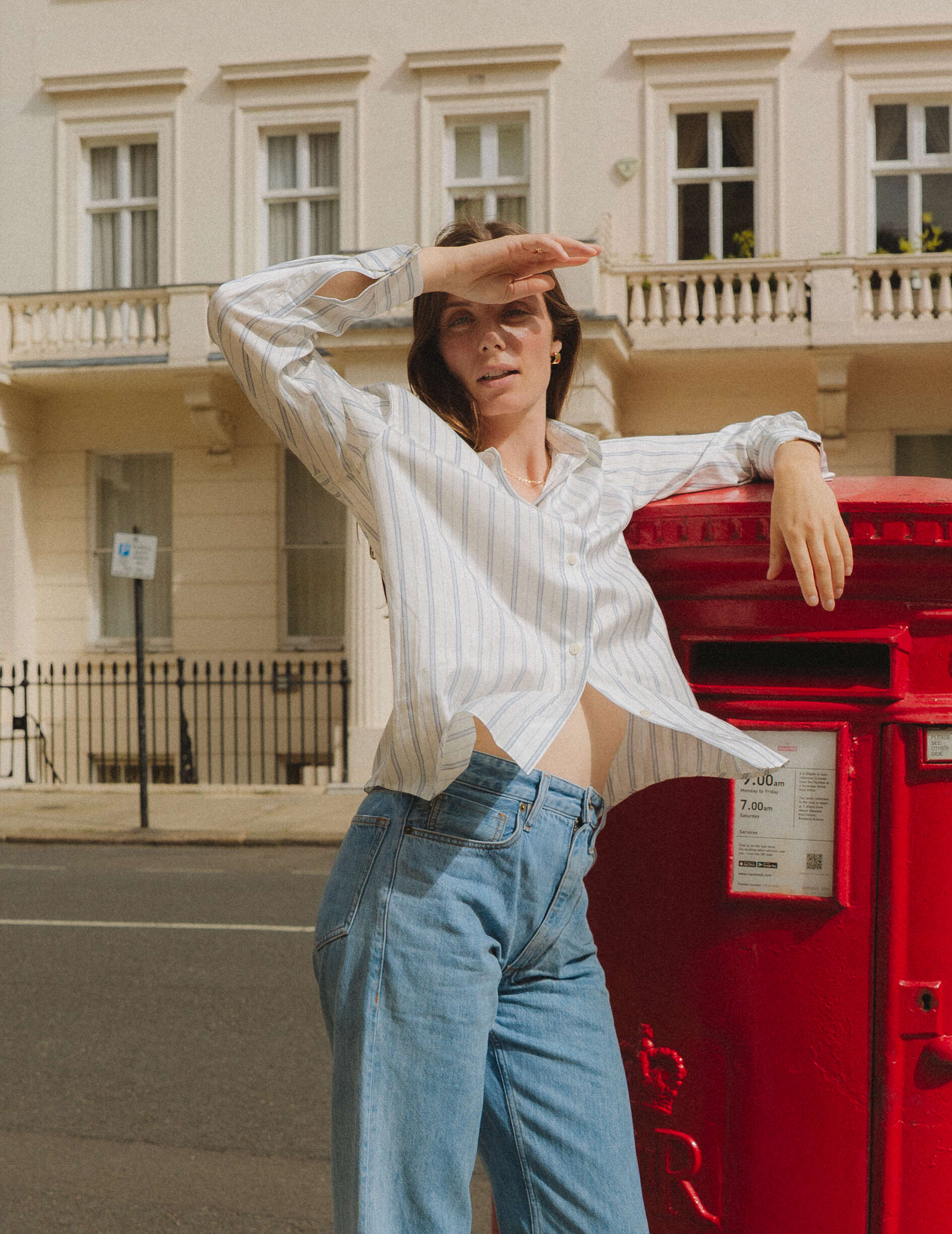 Light blue striped Hannah shirt