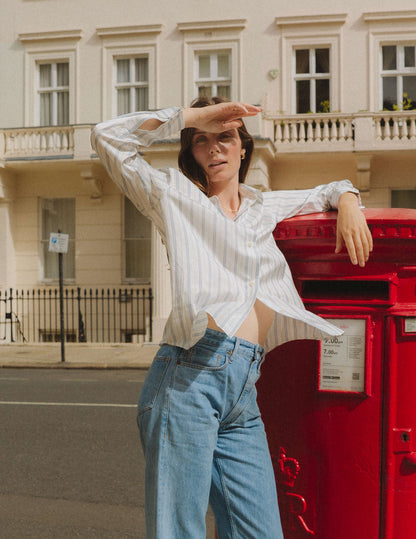 Light blue striped Hannah shirt