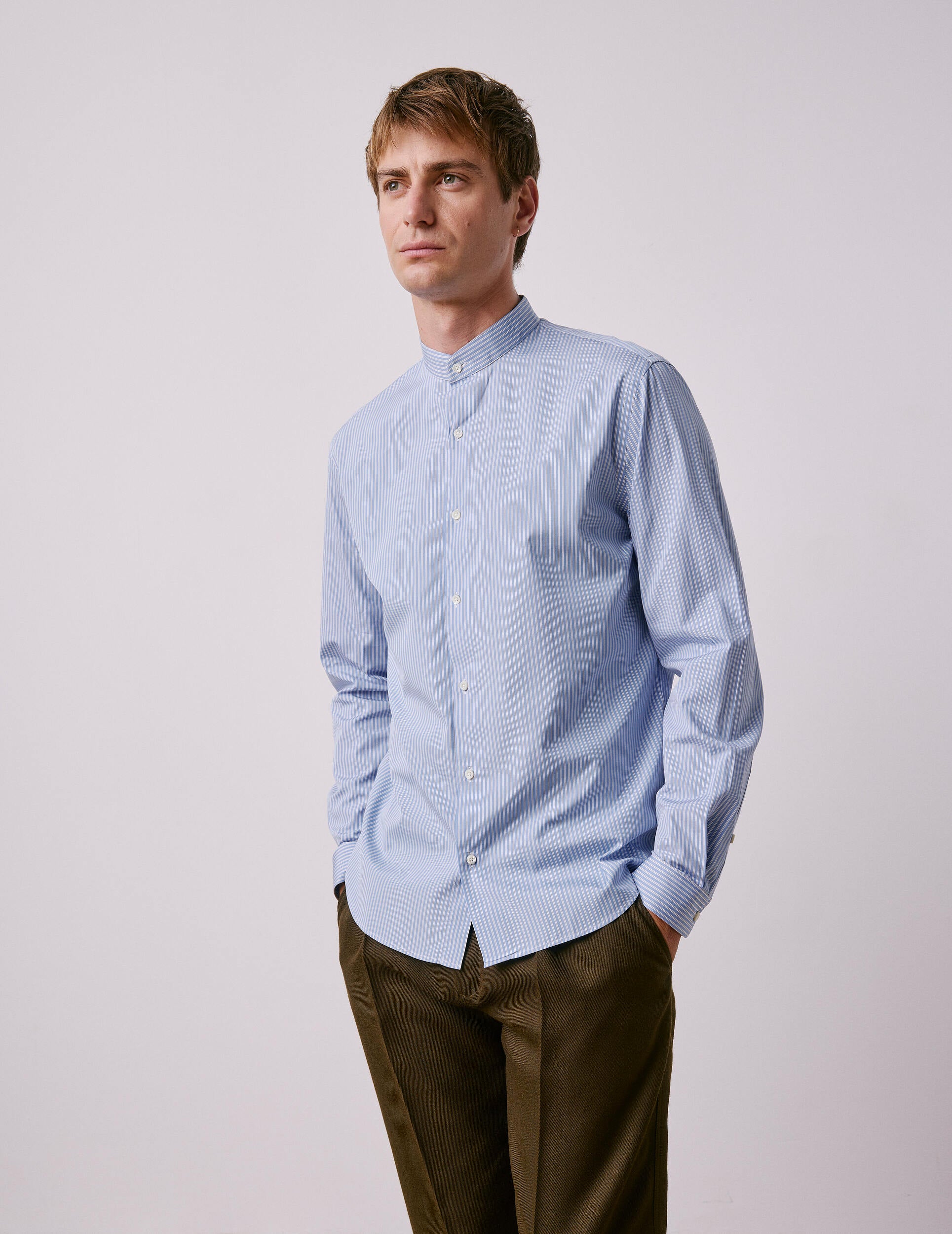 Blue striped Herwin shirt