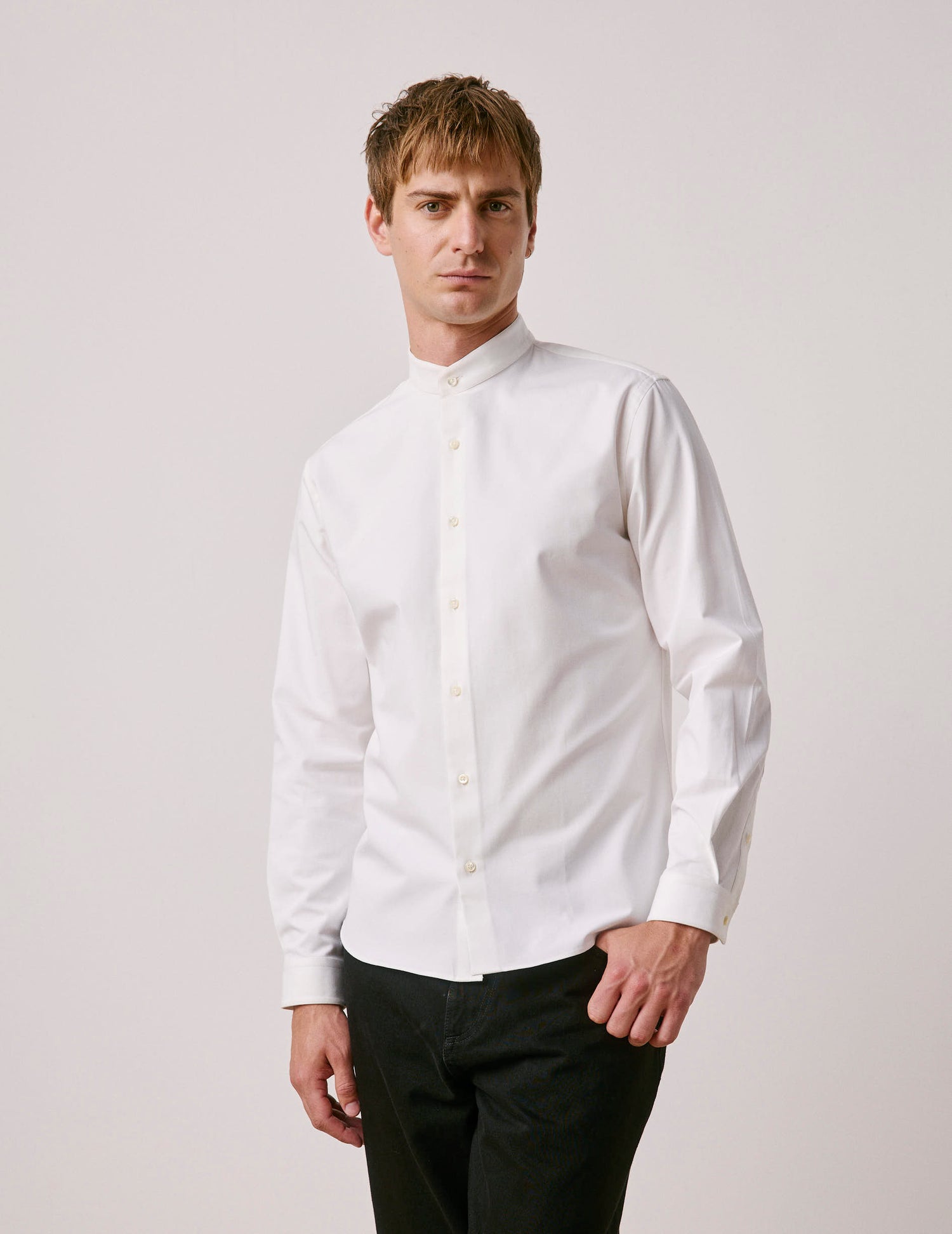 White Herwin shirt - Ottoman - Officer Collar#2