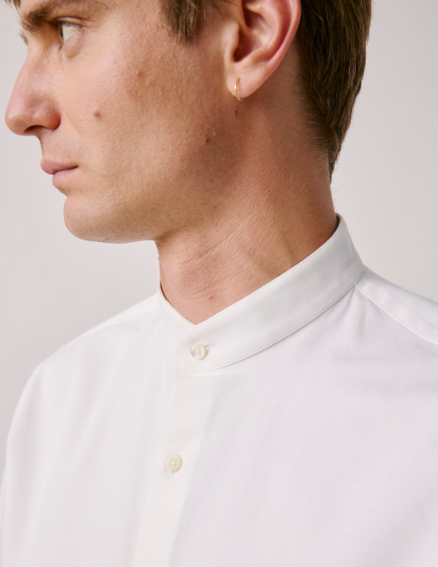 White Herwin shirt - Ottoman - Officer Collar