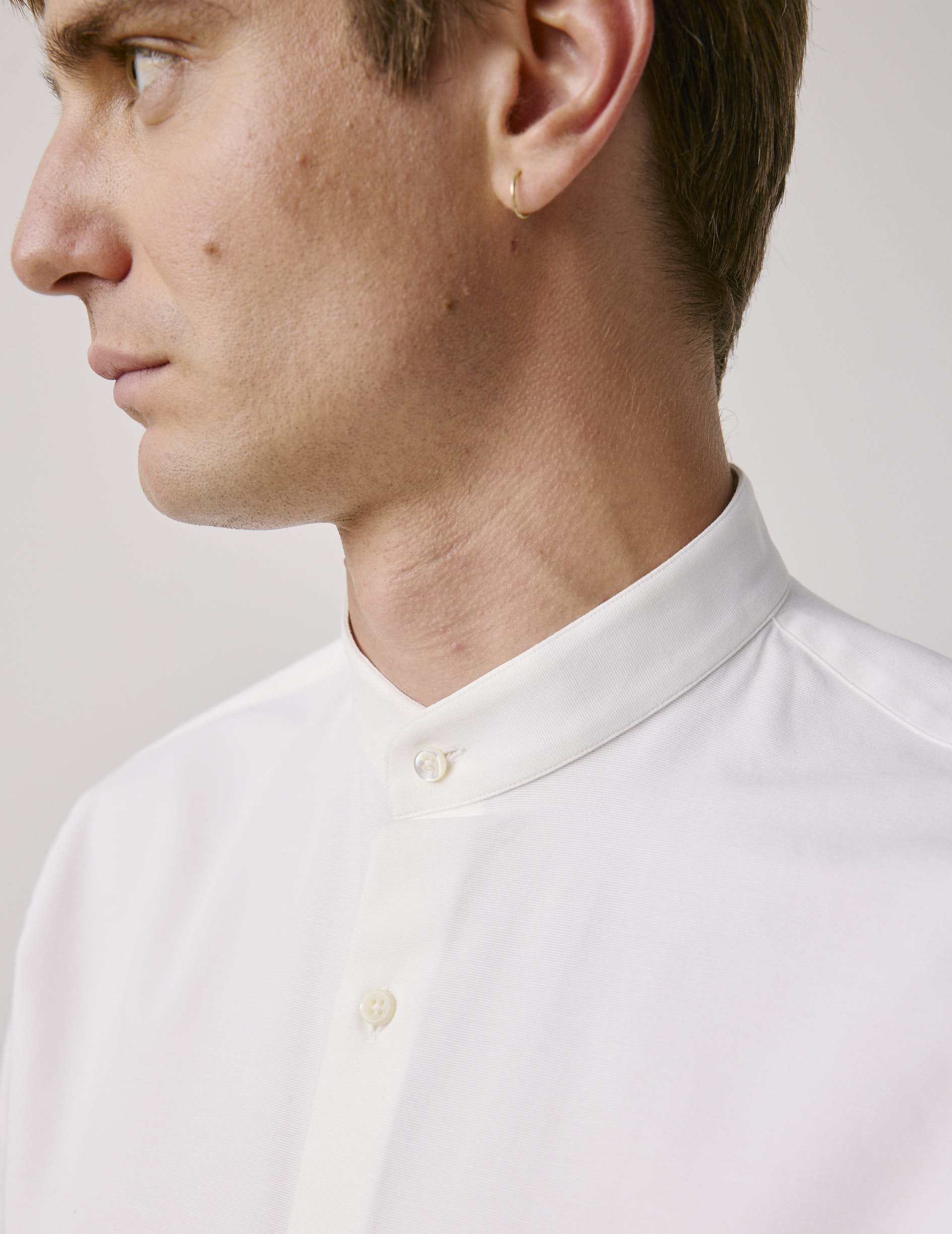 White Herwin shirt - Ottoman - Officer Collar