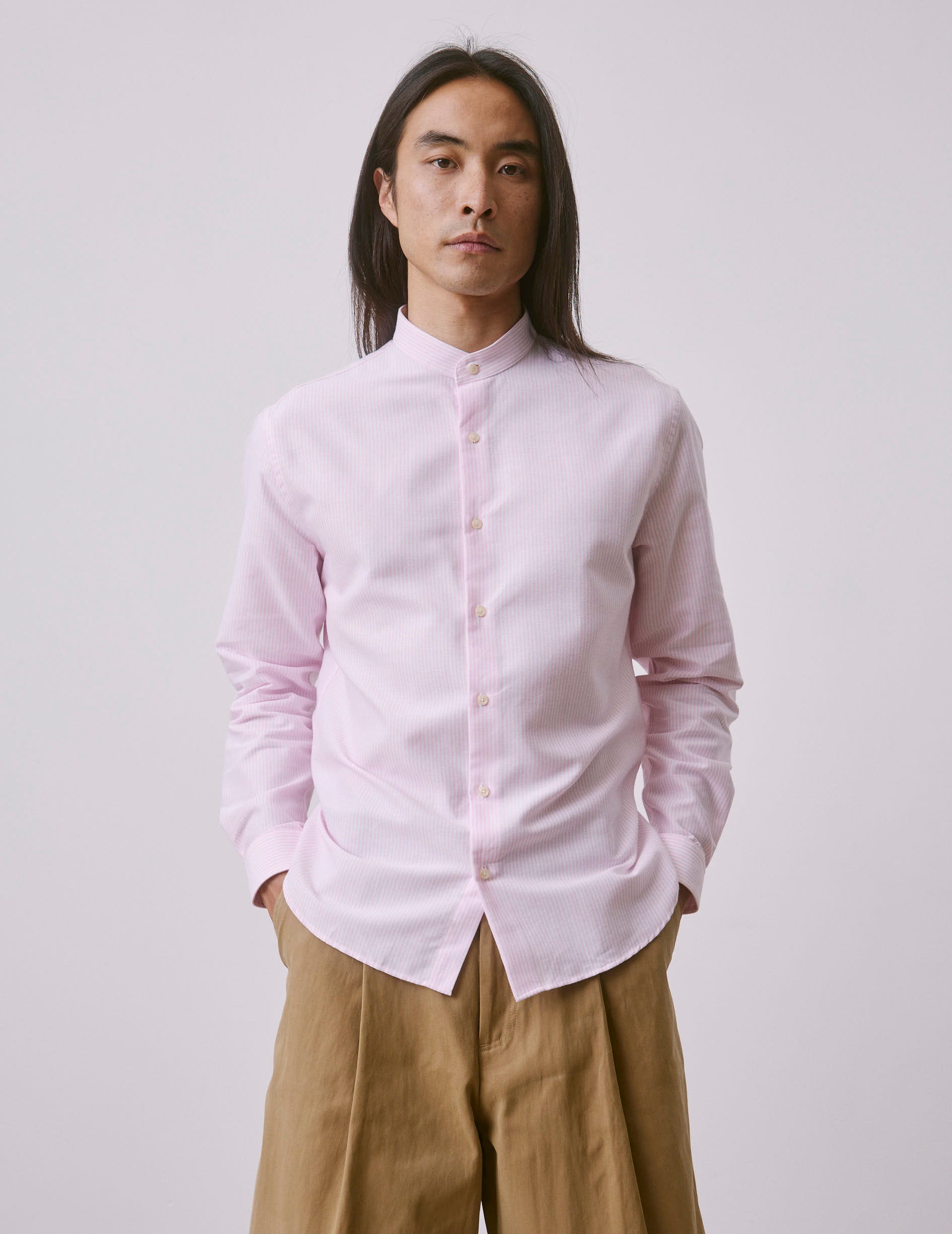Chemise Herwin rayée rose