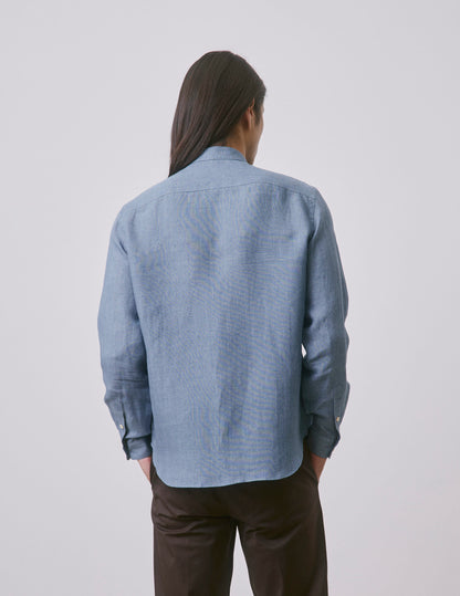 Blue linen Herwin shirt