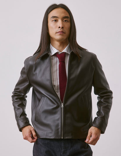Brown leather Hunter jacket