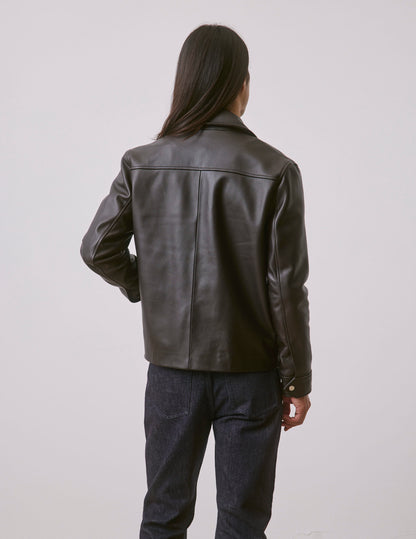 Brown leather Hunter jacket