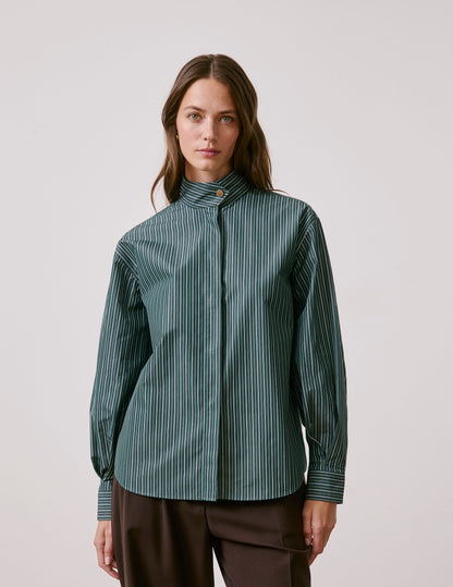 Green striped lyocell Innaée shirt