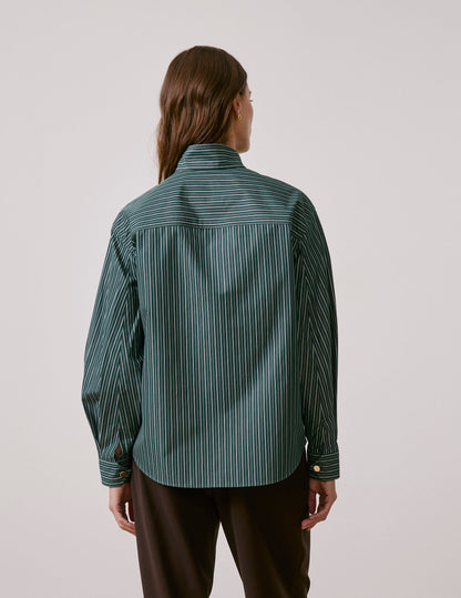 Green striped lyocell Innaée shirt