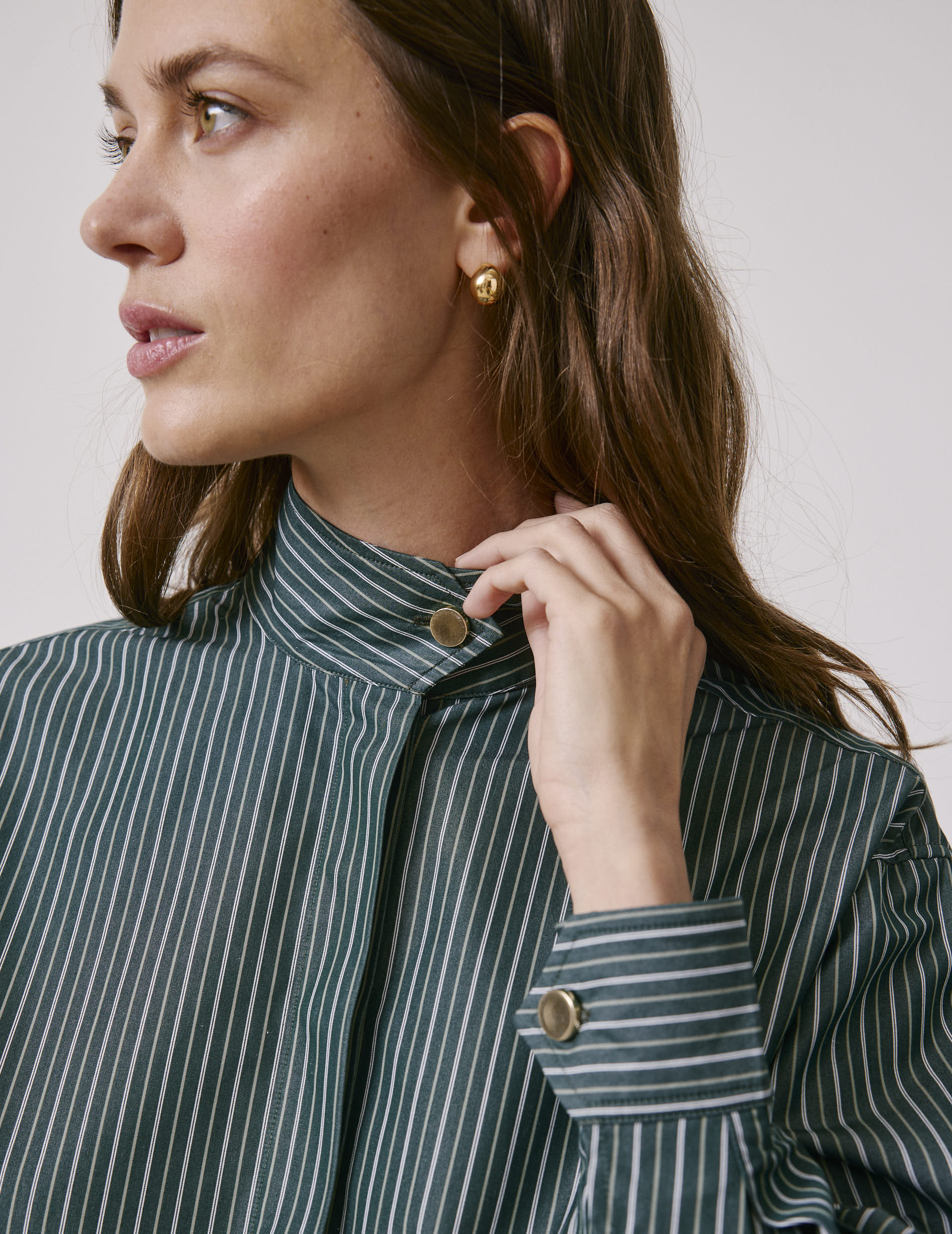 Green striped lyocell Innaée shirt