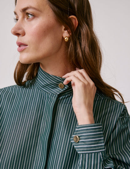 Green striped lyocell Innaée shirt