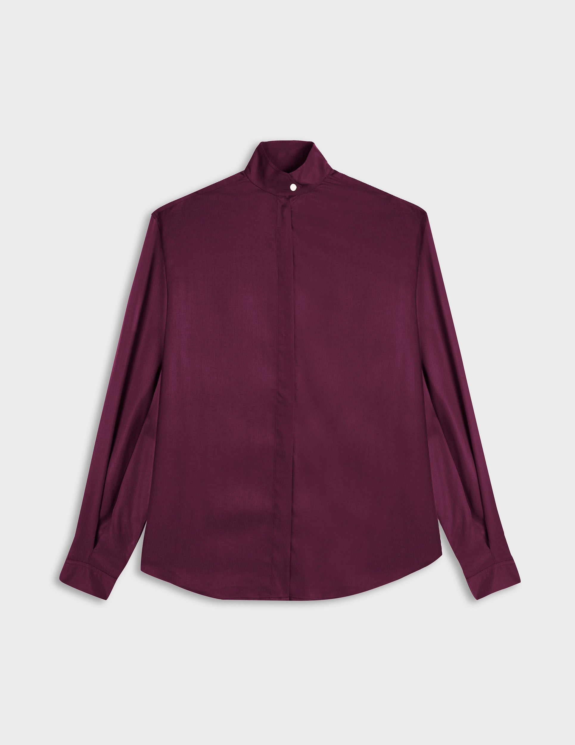 Burgundy lyocell Innaée shirt - Lyocell - Right amount tip Collar