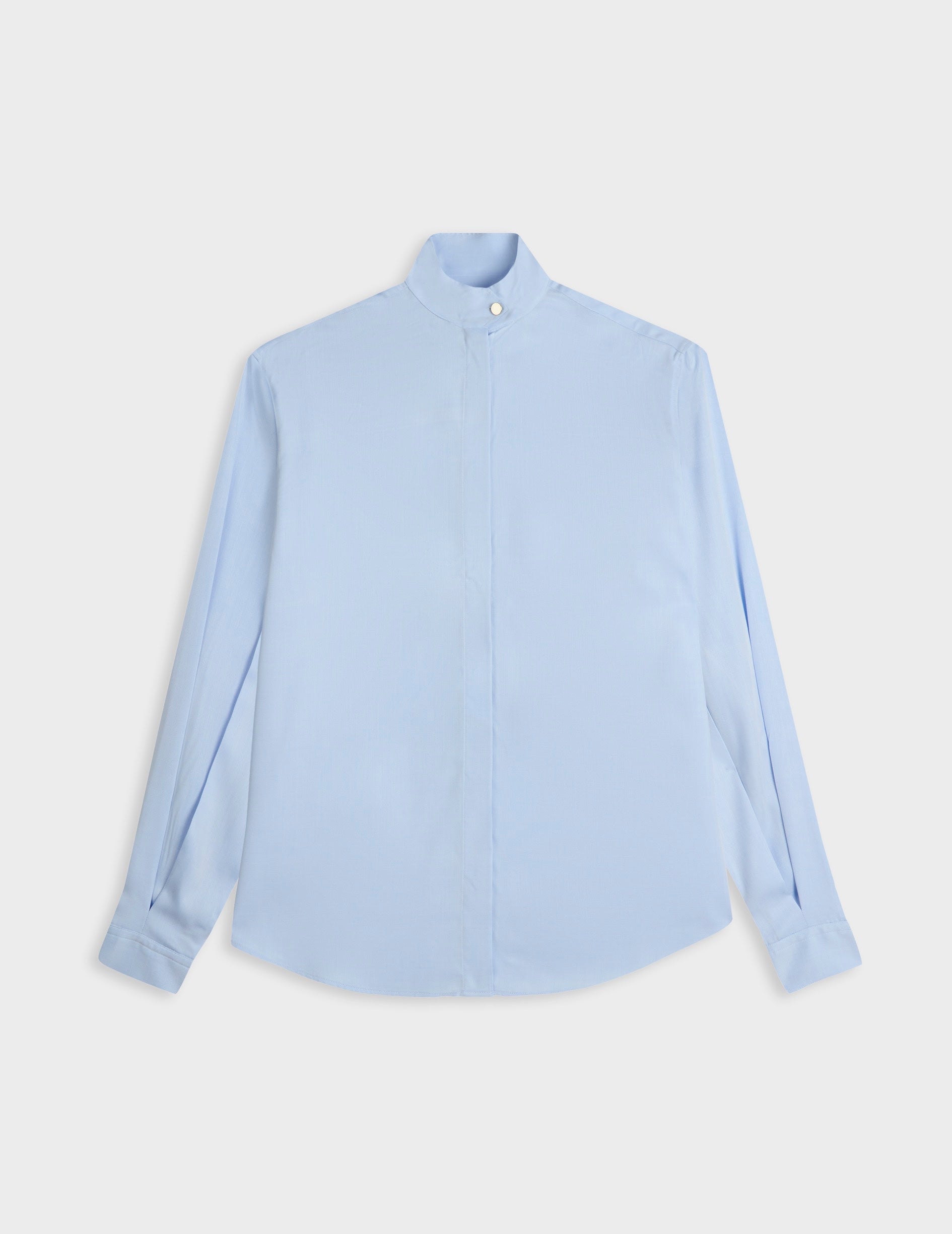 Light blue lyocell Innaée shirt - Lyocell - Right amount tip Collar