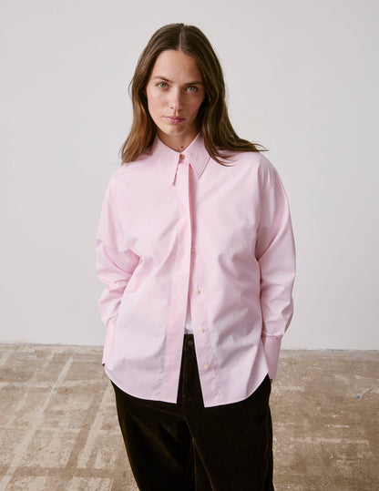 Light pink hidden placket Irisa shirt