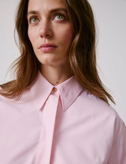 Light pink hidden placket Irisa shirt