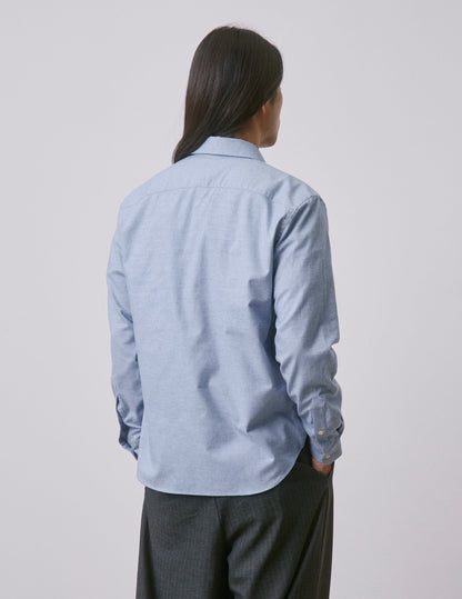 Light blue flannel and cashmere Irwin shirt
