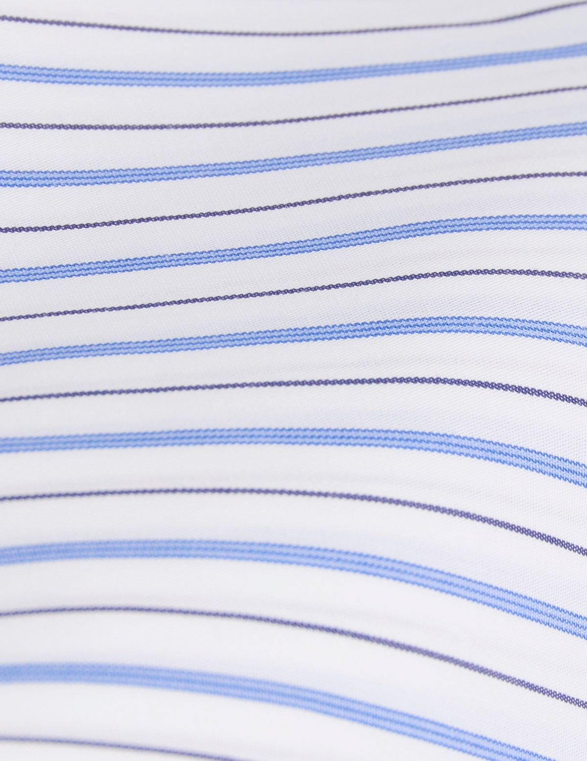 Semi-fitted blue striped shirt - Poplin - Italian Collar
